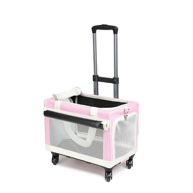 Pet carrier trolley wheels detail