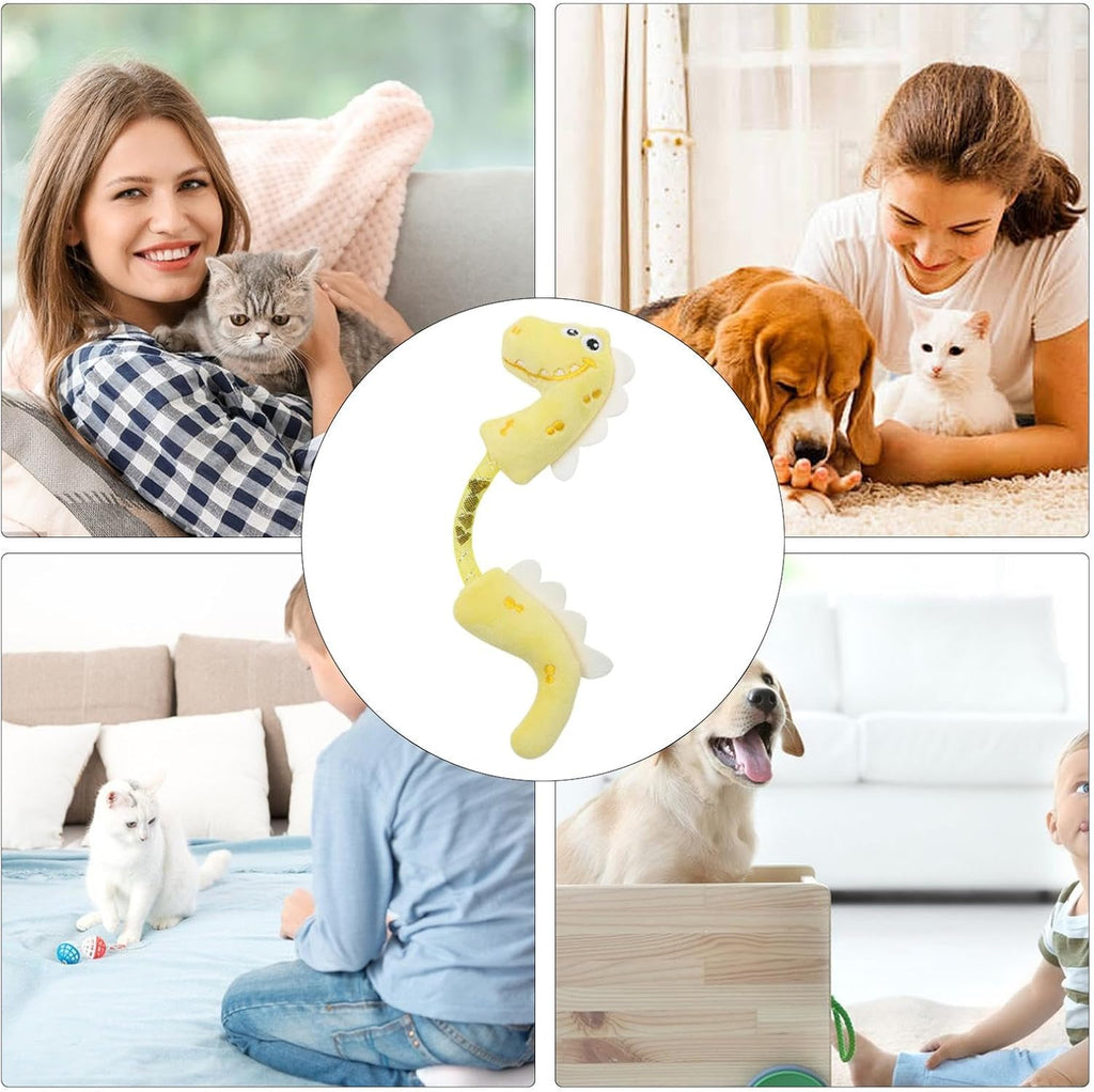 Cat chew toy set with plush mouse, fish, and bunny toys