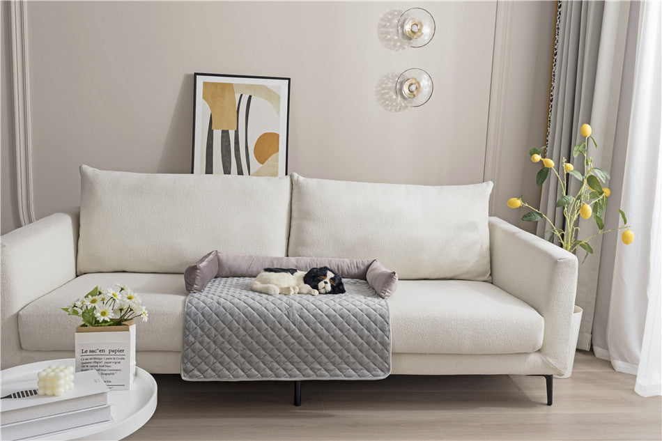 Dog sofa bed in an available color option