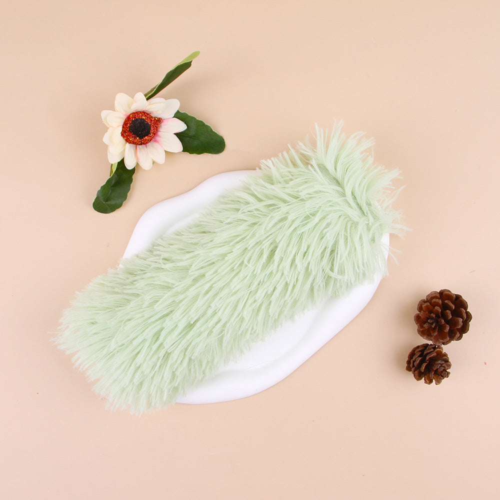 Close-up of soft plush catnip toy material