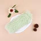 Close-up of soft plush catnip toy material
