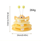 Cat toy tower in yellow color