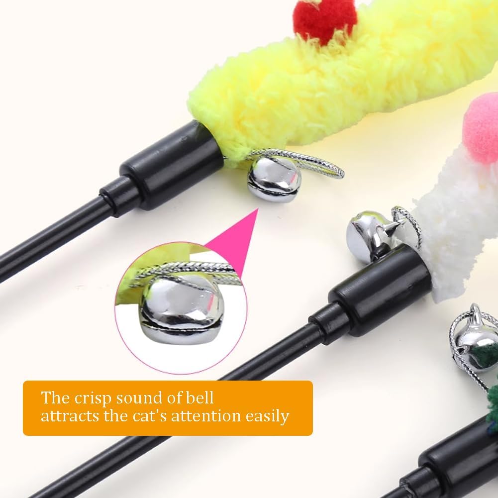 Cat wand toy in pink color option