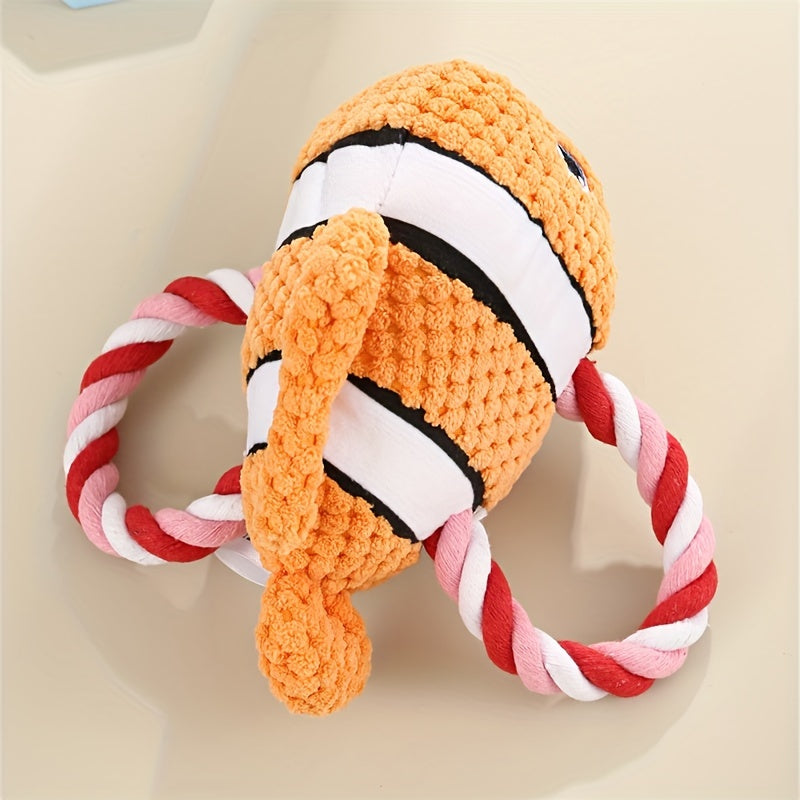 Turtle shaped dog chew toy in Orange