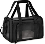 Pet carrier shown with shoulder strap