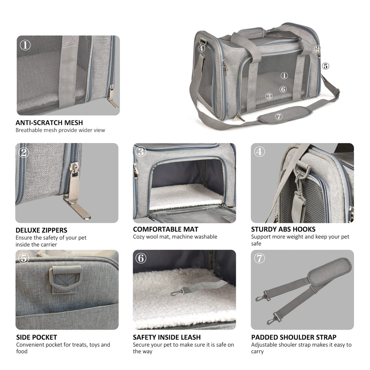 Pet carrier in an alternate color