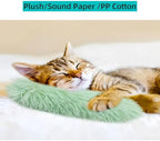 Kitten interacting with crinkle catnip toy