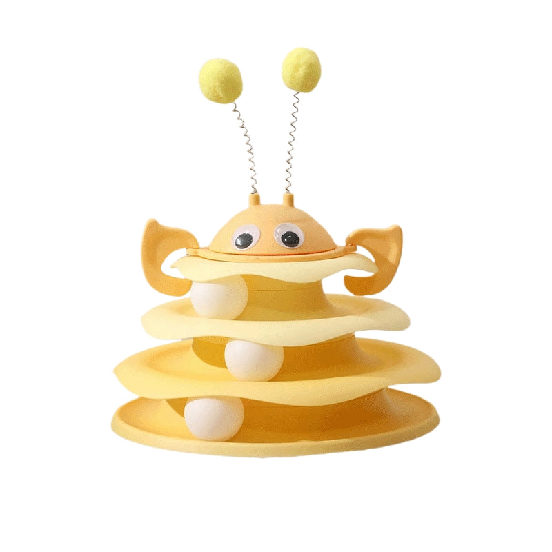 Cat toy tower in pink color