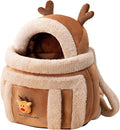 Plush reindeer backpack pet carrier
