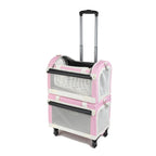 Pet carrier trolley with retractable handle