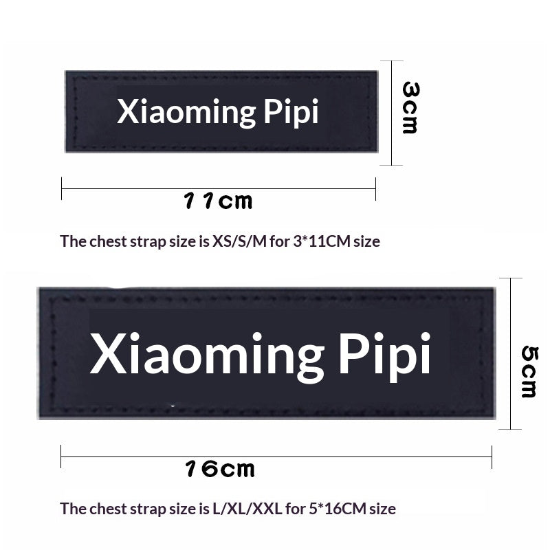 Dog Harness Hook-and-Loop Patch Label