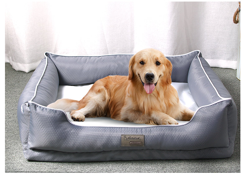 Dark grey pet bed, non-stick kennel design