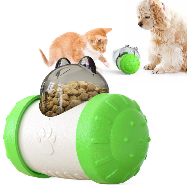 Treat dispensing tumbler toy in blue color option