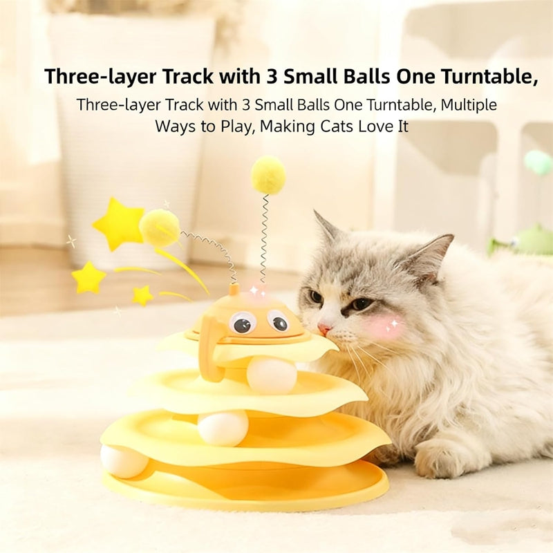 Cat toy tower in green color