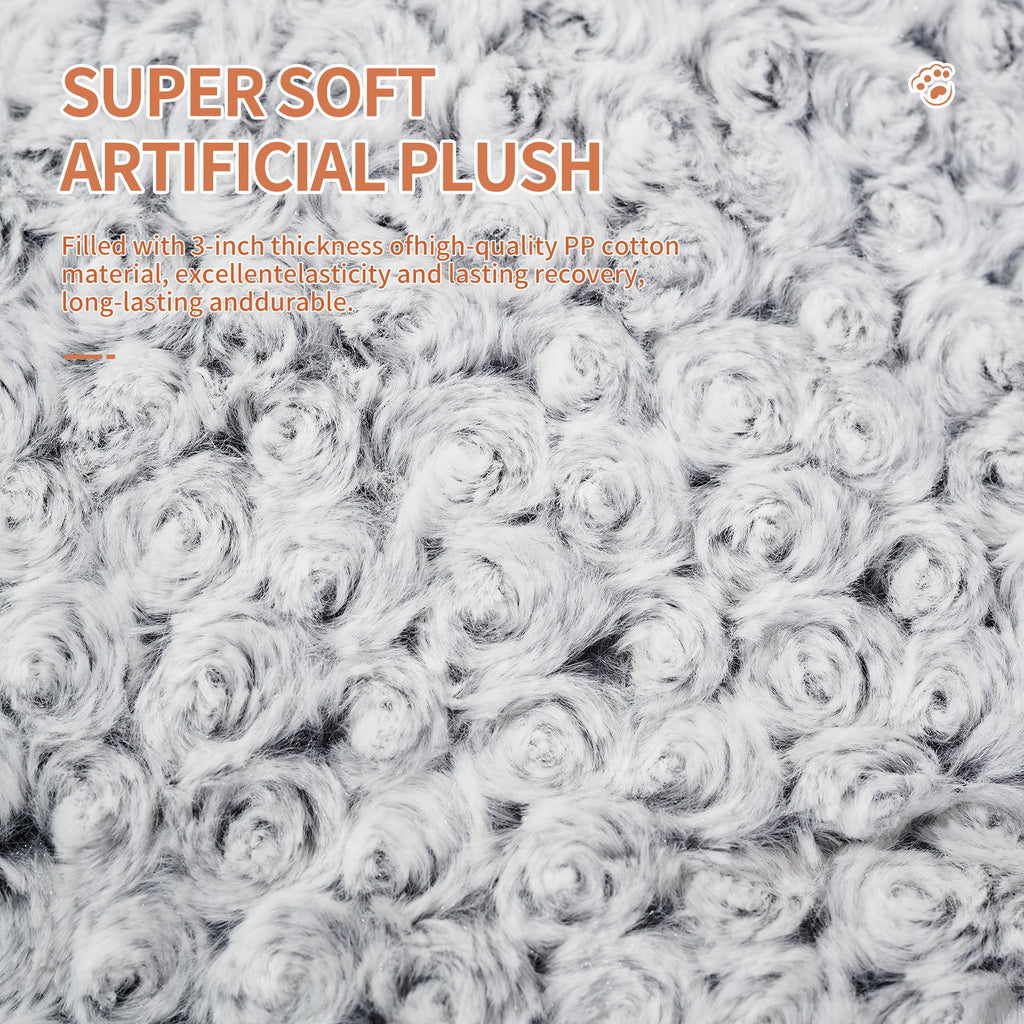 Washable dog bed in grey