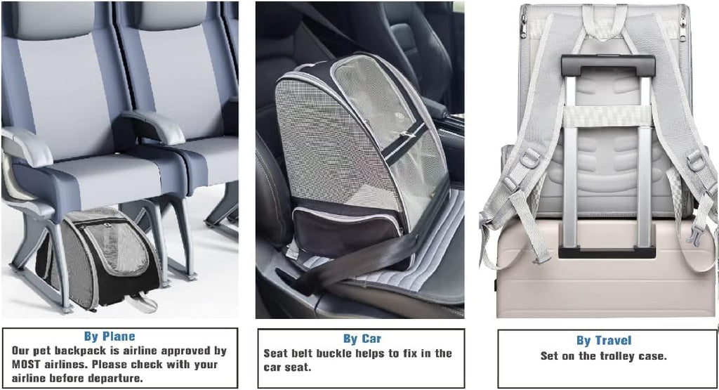 Pet backpack carrier with bubble window