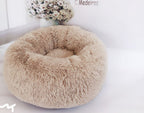 Petise plush pet bed showing raised rim and soft cushion
