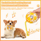 Close-up of plush ball dog toy material