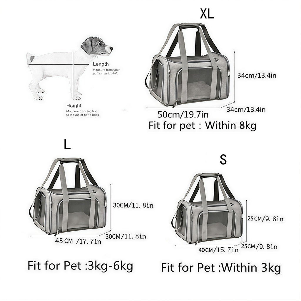 Pet carrier folded flat for storage