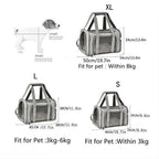 Pet carrier folded flat for storage