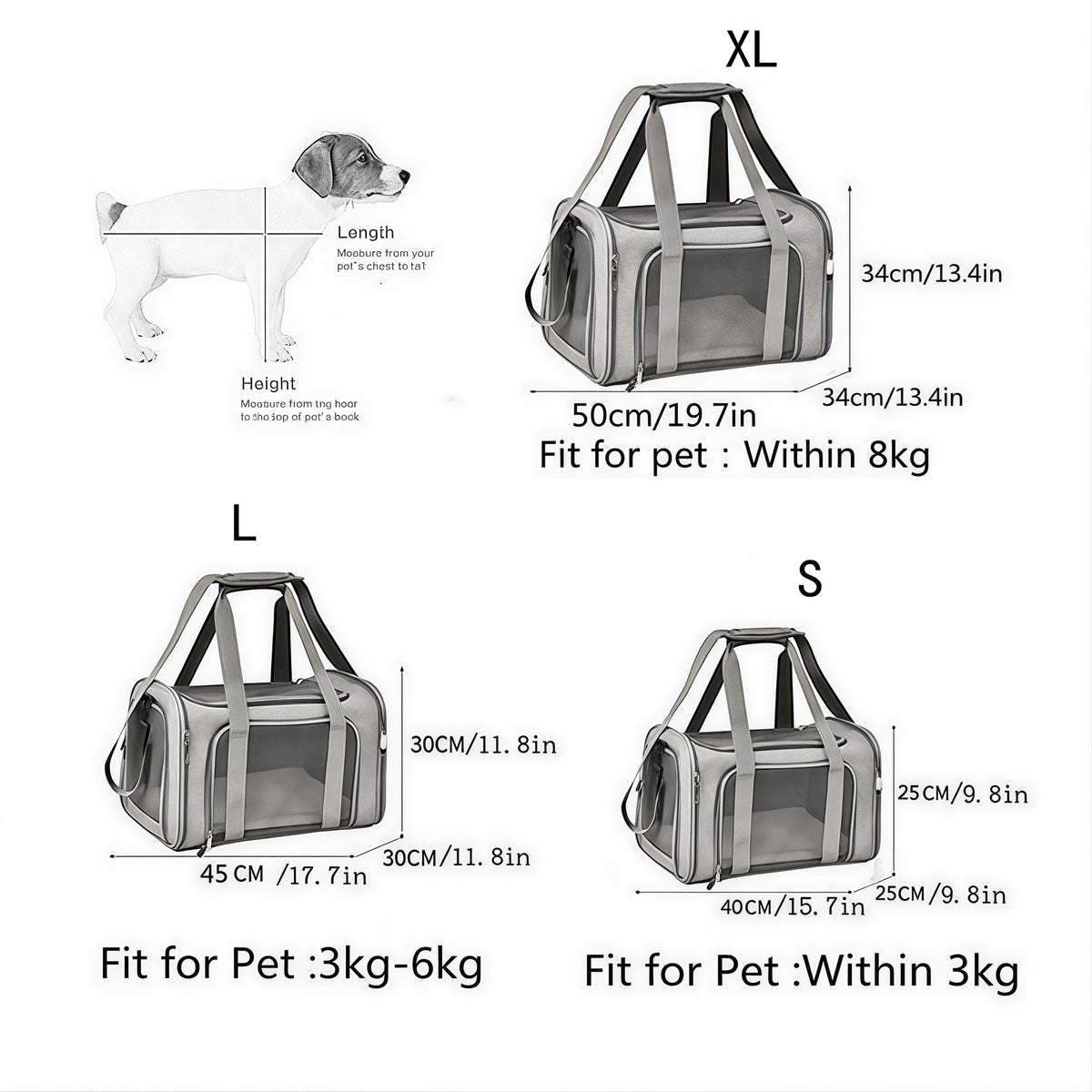Pet carrier folded flat for storage