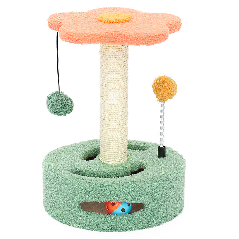 Cat scratch toy showing sisal rope scratching surface