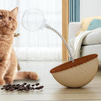 Interactive Cat Feeder Toy, tumbler cat teaser trumpet variant