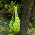 Green portable pet carrier bag for small dogs and cats