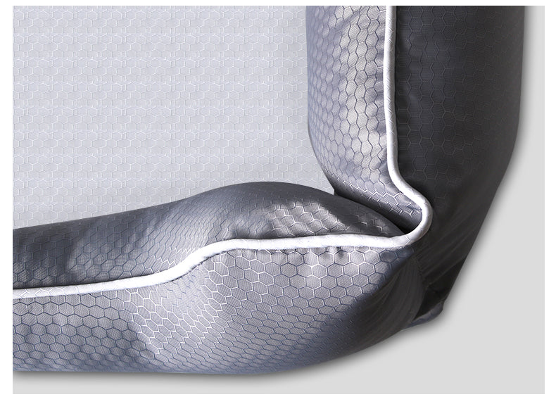 Dark grey dog bed with removable cover