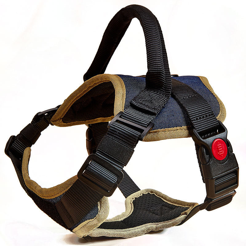 Dog harness with included nylon traction rope