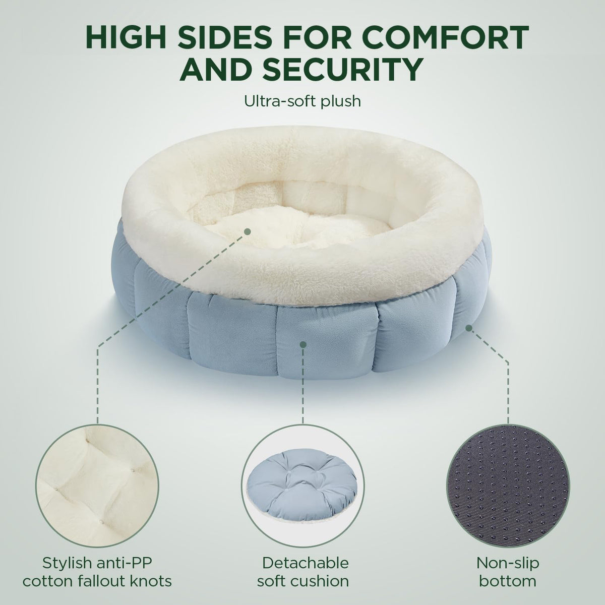 Donut pet bed in a different color option