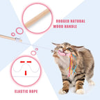 Cat wand toy in blue color