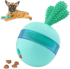 Treat dispensing tumbler toy with visible holes for dispensing treats