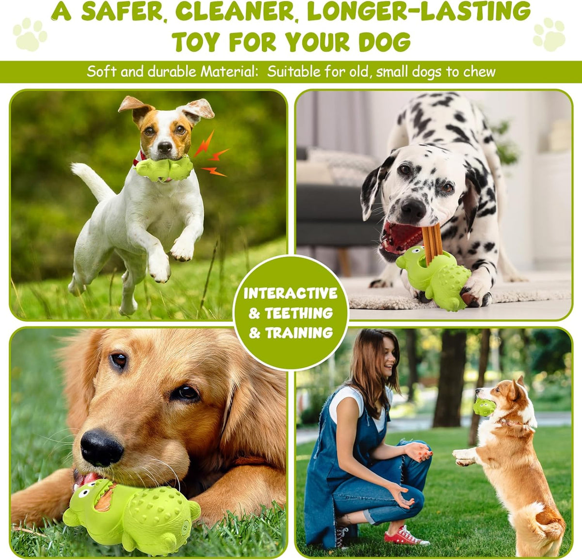 Dog chew toy shown in yellow color