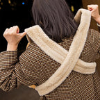 Plush reindeer backpack pet carrier detail view
