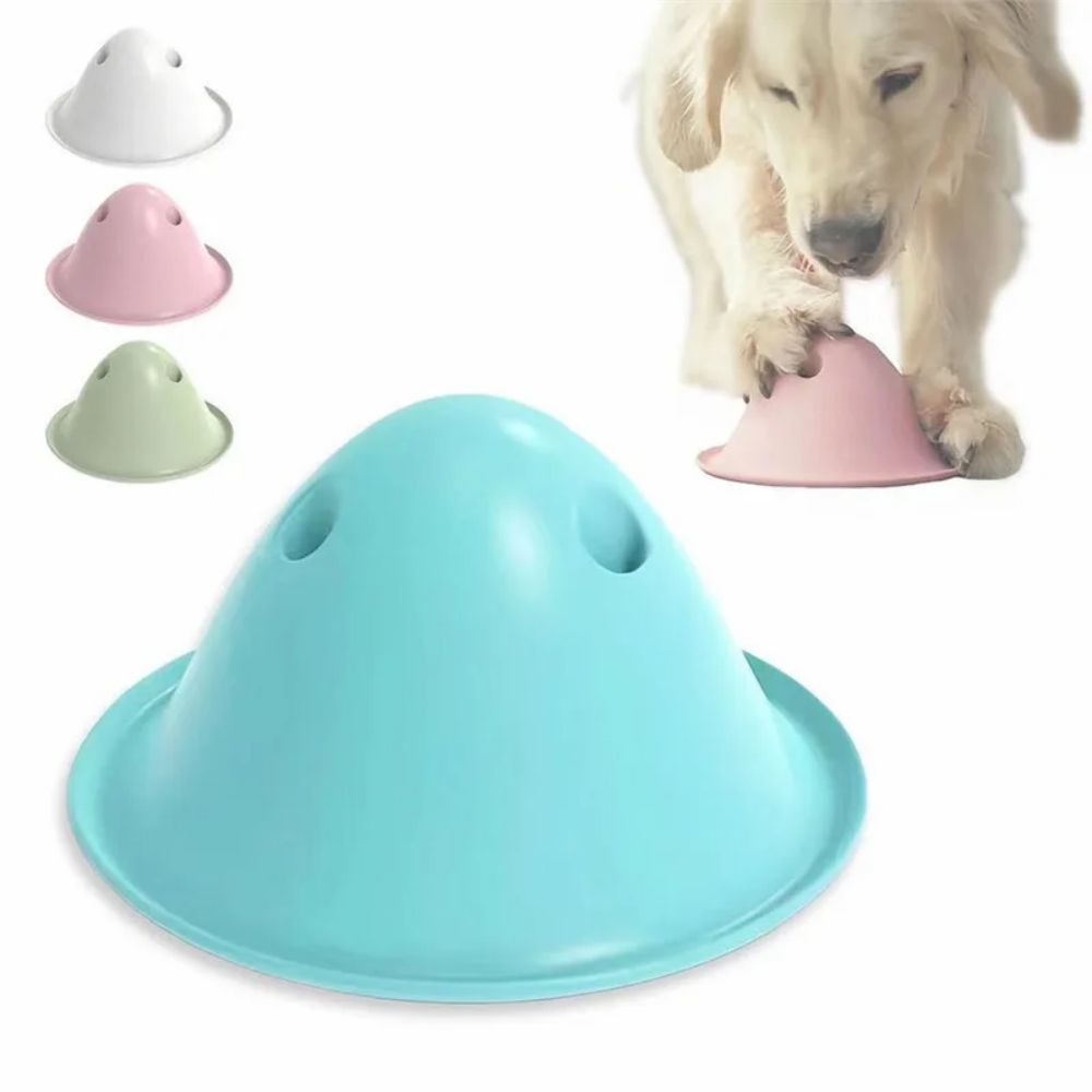 Hidden treat puzzle chew toy shown from another angle