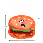 Crinkle squeaky dog toy, food-shaped design