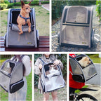 Pet backpack carrier chest buckle strap detail
