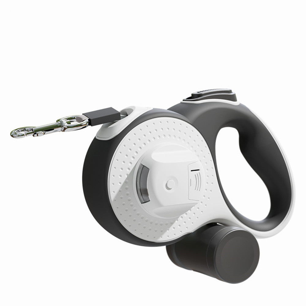 Close-up of retractable dog leash chest harness