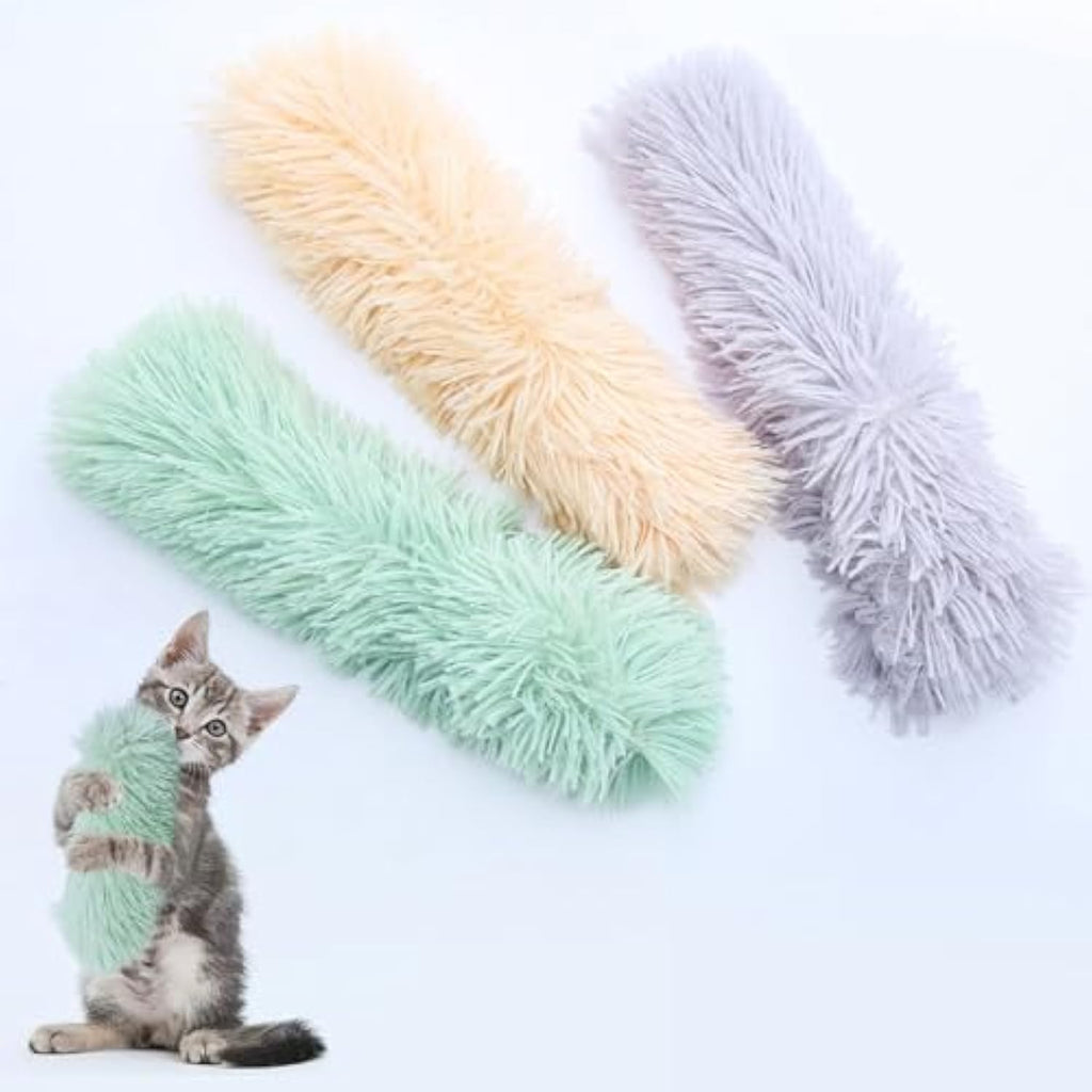 Crinkle catnip cat pillow toy, plush design
