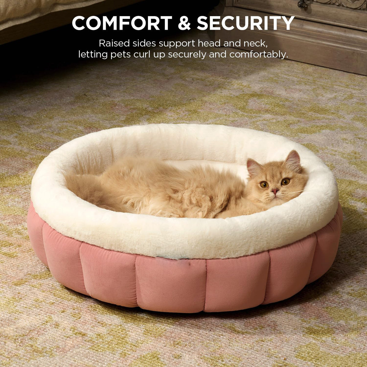 Donut pet bed shown in an available color