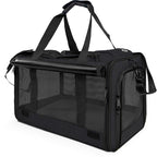 Pet carrier shown in black color option