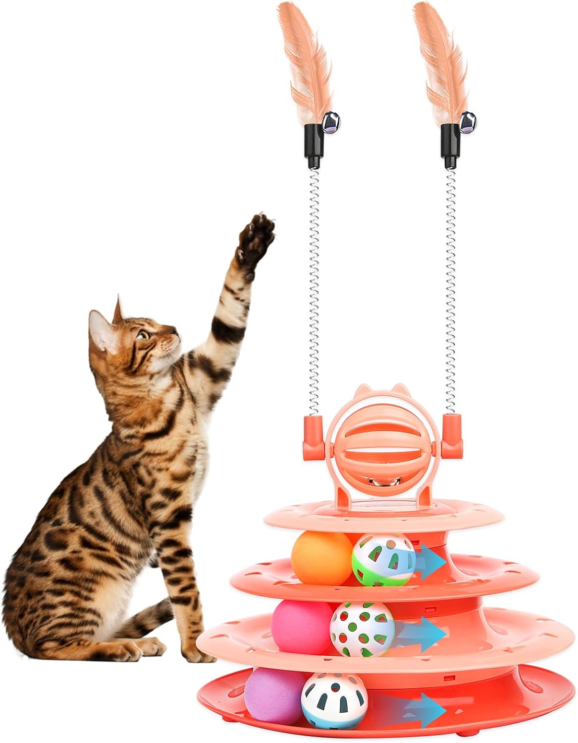 Cat toy shown in Blue color option