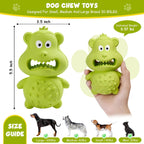 Dog chew toy size comparison