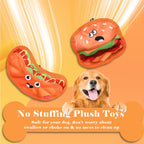 Crinkle squeaky dog toy shown in Pizza style