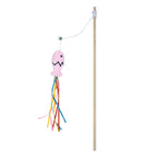 Cat wand toy in green color