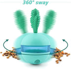 Blue treat dispensing tumbler dog toy