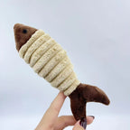 Plush catnip fish cat toy, gray color