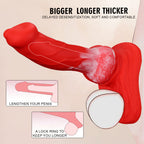 Silicone adult wellness sleeve, size options shown