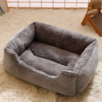 Plush pet bed for cats and dogs